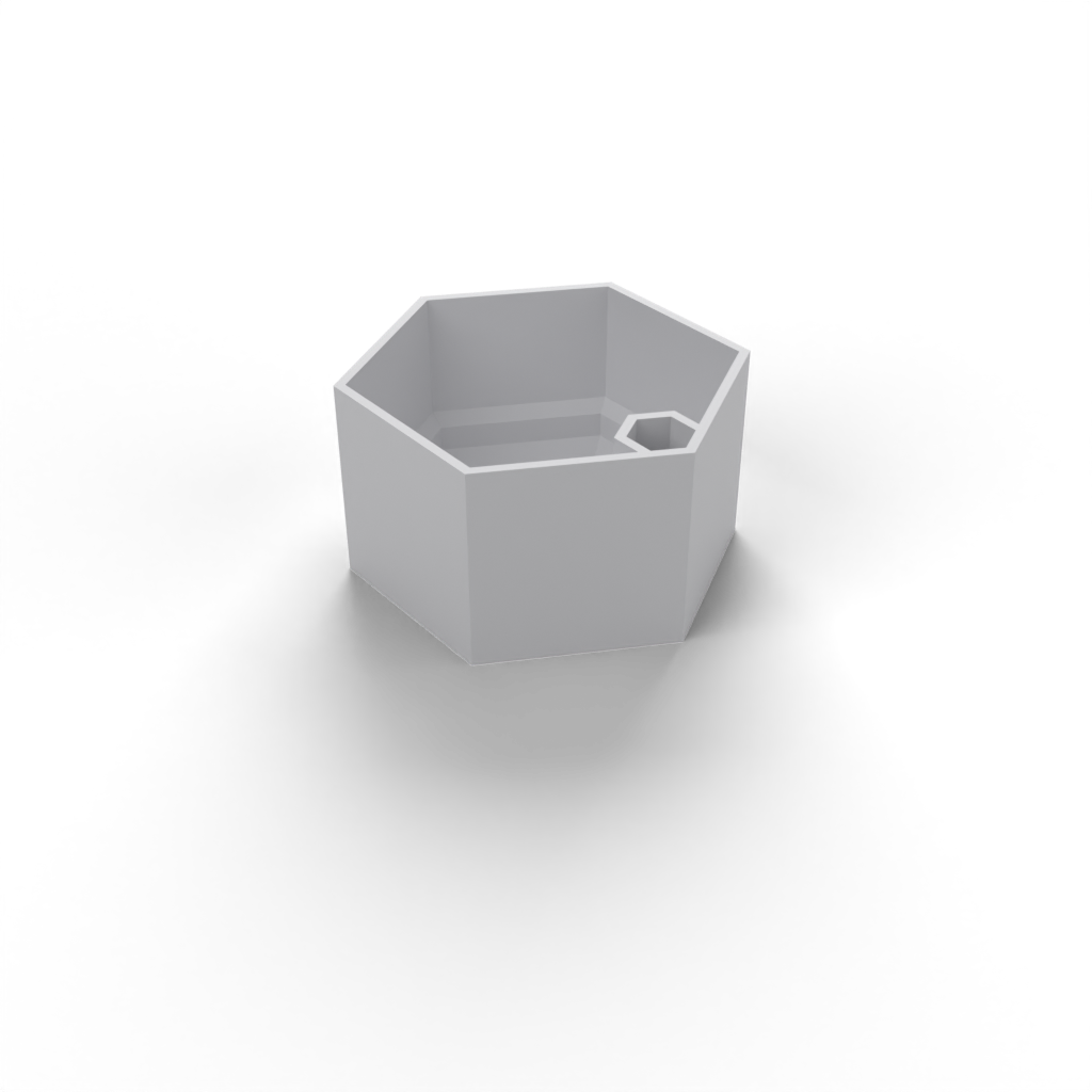 hexagon planter plain view 2